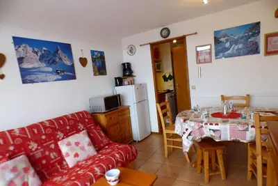 Image de Studio 4 pers, balcon sud, proche télésièges et commerces - Les Saisies