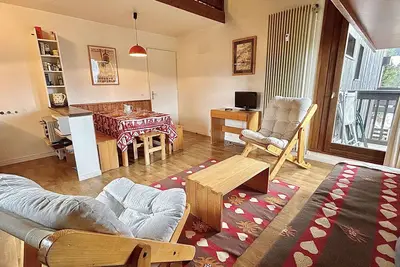 Appart 2 pièces + mezzanine, 6 couchages, Megève, parking
