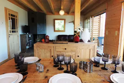 Image de Chalet familial aux Gets avec cheminée et terrasse panoramique