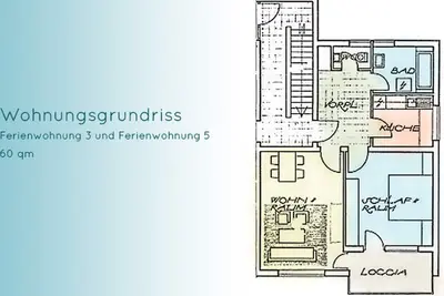 Image de Vacation apartment no. 3, 60 sqm, 1 bedroom, max. 4 persons