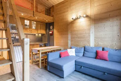 Image de Appartement lumineux près des pistes, vue montagne, 2 pièces, pour 6 personnes