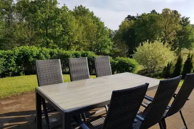 Image de Relaxing vacation in a vacation home with sauna, fireplace and terrace.