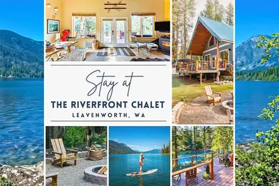 Image de Chalet en bord de rivière près des lacs, des montagnes et de Leavenworth!