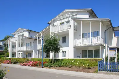 Balcony, free use of the Ahoi adventure pool and sauna - Villa Karola FeWo 15
