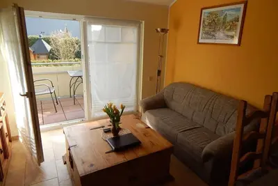 Image de Appartement-Salle de bain privée séparée-Vue sur Jardin-Balkon oder Terrasse