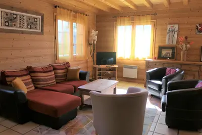 Image de Chalet de 140m² à Saint-Gervais, 6 pers. , 3 chambres, animaux admis, garage
