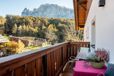 Image de Charmant appartement \"Santnerblick Gfliererhof\" avec vue sur montagne et balcon