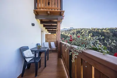 Image de Appartement \"Ritten Gfliererhof\" avec vue sur les montagnes, jardin et balcon