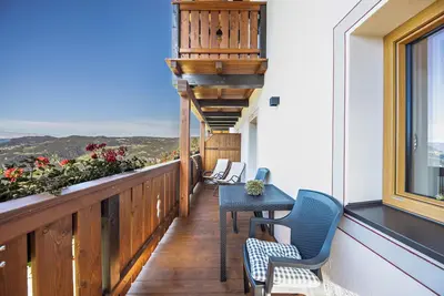 Image de Appartement \"Schlern Gfliererhof\" avec vue sur les montagnes, Wi-Fi, jardin et balcon