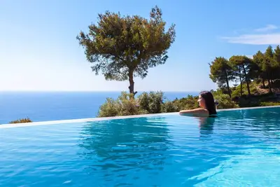 Villa Mirtes with breathtaking sea view, close to Porto Katsiki and Egremni