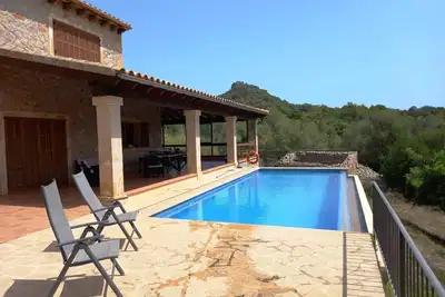 Finca Es Claper, country house with solar panels.