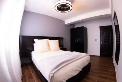 2bd condo on a quiet Cabarete surfing beach, good for 8 adults