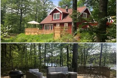Image de Wunderschönes Haus am See mit Sauna, Boot und Eigenem Bootssteg