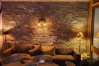 Warm atmosphere Rochebrune-village center