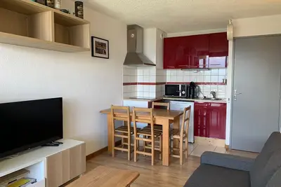 Image de Studio rénové proche des pistes et commerces, balcon, pour 4 personnes à Pra Loup