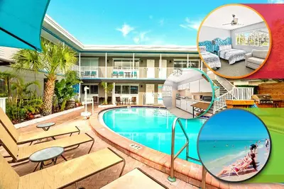 Image de 🐬 Bbr #7, Steps to the Beach, Heated Pool w/Full Kitchen & 3 Beds!