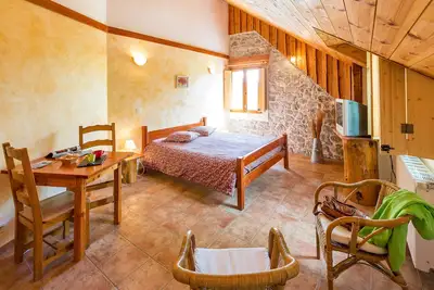 Image de Chambre double cachet montagne pierre et bois