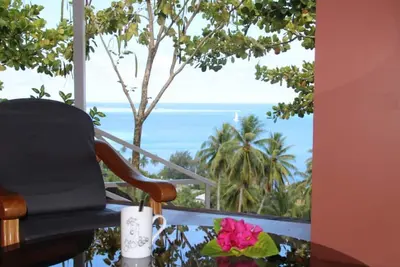 Bungalow-Salle de bain privée séparée-Vue sur le lagon