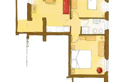 Image de Giallo/Rosso-Appartement-Appartement-Salle de bain privée séparée-Vue sur la. . .