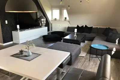 Image de Appartement-Elbtalblick-de Luxe-Salle de bain privée séparée-Vue sur la rivière