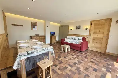 Image de Appartement cosy au cœur de Praz-Sur-Arly - 5 pers, proche centre et pistes, parking et casier ski