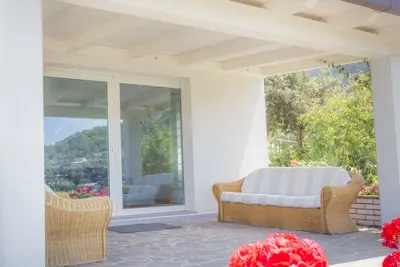 Prestigious Villa on the sandy beach named Biodola, with a stunning sea view, a private parking acce
