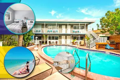 Image de ⛱️ Bbr #6, Steps to the Beach, Heated Pool w/Full Kitchen & 3 Beds!
