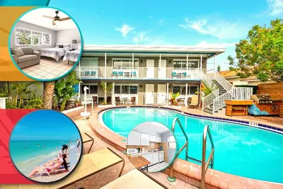 Image de ☀️ Bbr #3, Steps to the Beach, Heated Pool w/Full Kitchen & 3 beds!