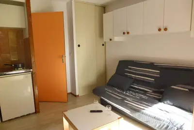 Image de Studio cosy avec coin nuit, terrasse et parking aux Contamines-Montjoie
