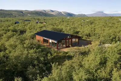 Image de Beautiful cabin in Húsafell in Iceland.