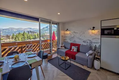 Image de Pra Loup 1600 Ă 50m des pistes T2 neuf avec chambre et grand balcon vue montagne