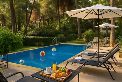 A Private Haven: Hera with Secluded Pool & Garden
