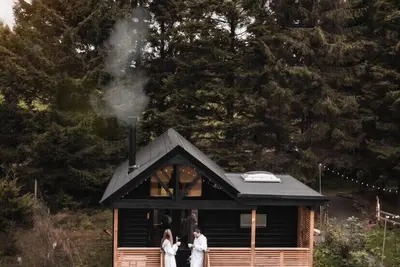 Image de Cabine-de Luxe-Sdb privée avec douche-Vue sur le bois-Cabin
