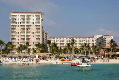 Fabulous one bedroom with balcony and blue-green ocean view in warm/fun Aruba.