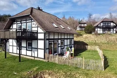 Image de **Oasis of peace in the Kellerwald forest at the forest entrance. Garden with fence. Wlan free of charge.