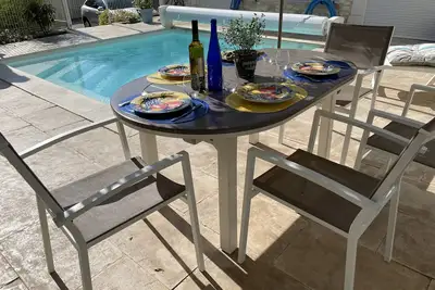 Image de Proche Uzes, dépendance de charme climatisée, piscine Chauffee et Privative