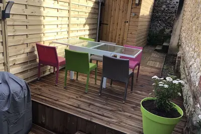 Image de \"Au coin d'la rue\" maison avec jardin à 2 pas de la plage