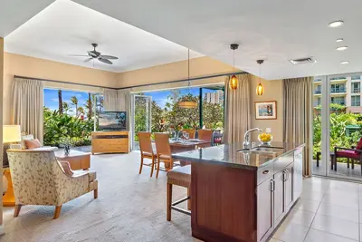 Maui Resort Rentals: Honua Kai - 4 Total Bedrooms, Ground Floor Interior Courtyard, Steps to Pools, Beach, BBQs!