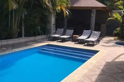 3bd villa with pool and jacuzzi near sandy beach