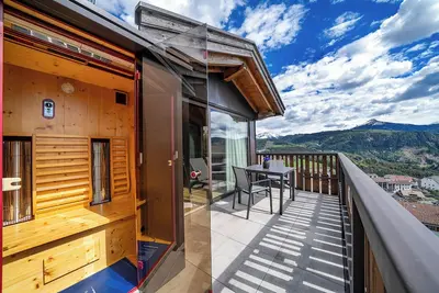 Image de Appartement de luxe \"Schwarzhorn\" : Vue sur montagne, Sauna infrarouge & Baignoire autoportante