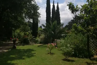 Image de Studio avec terrasse couverte et jardin au calme