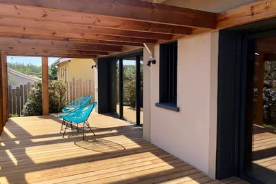 Image de Modernes Ferienhaus in Erster Reihe GegenĂĽber der DĂĽnen