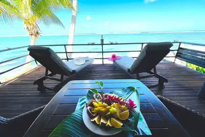 Image de Vaka Rua - right over the golden sand facing the lagoon with air con Free Wifi