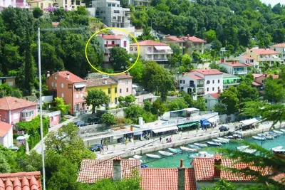 Large apartment, sea view, top location, close to the beach, balcony, parking lot, pets allowed