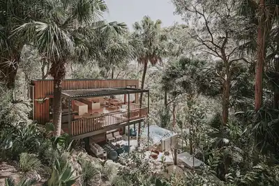 Image de Palm Pavilion: architectural rainforest retreat