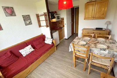 Image de Studio cabine cozy aux Saisies - 4 pers, proche centre et commerces, balcon sud