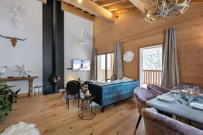 Image de Charmant appartement à Megève avec balcon et cheminée