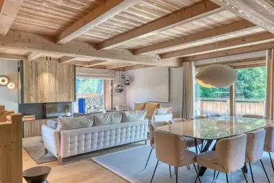 Image de Chalet rénové 6 chambres à Megève, proche pistes Rochebrune, jardin, garage, 12 personnes
