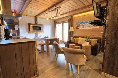 Image de Charme et confort face aux montagnes, au pied des pistes