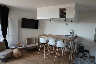 Image de bel appt lumineux, 6 pers, 35 m², vue panoramique sur les montagnes
